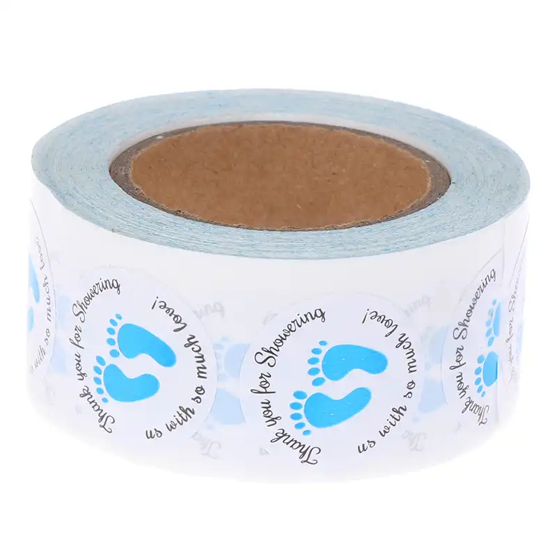 500pcs/1roll baby shower decorations paper seal gift stickers