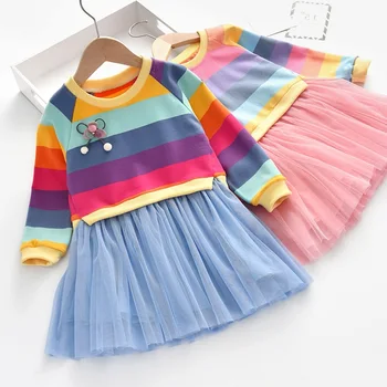 Toddler Girl Clothes 2020 Autumn Girls Dress Casual Rainbow Striped Princess Party Dress Children Clothing Baby Girls Dress
Toddler Girl Clothes 2020 Autumn Girls Dress Casual Rainbow Striped Princess Party Dress Children Clothing Baby Girls Dress