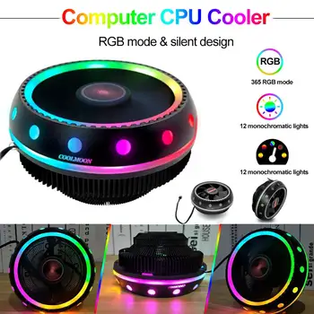 Computer Case PC Cooling Fan RGB Light LED Fan Quiet Computer CPU Cooler Cooling RGB 3Pin Case Fan