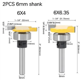 Slotting Router Bits Trimming Cutting Detailing Repair Workshop Tool Parts