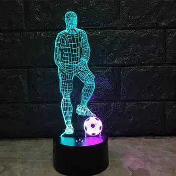 Football Man Double Color Novelty 3d Lamp 7 Colors Changing LED 3D Acrylic Night Light for Kids Home Decoration LED Table Lamp
Football Man Double Color Novelty 3d Lamp 7 Colors Changing LED 3D Acrylic Night Light for Kids Home Decoration LED Table Lamp