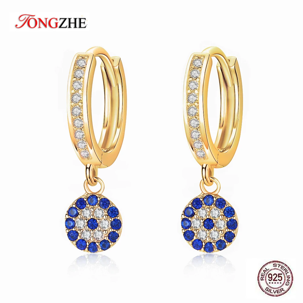 Женские серьги TONGZHE Lucky Evil Eye, висячие серьги из серебра 925 пробы 925 пробы с голубым фианитом, роскошные свадебные турецкие ювелирные изделия
Женские серьги TONGZHE Lucky Evil Eye, висячие серьги из серебра 925 пробы 925 пробы с голубым фианитом, роскошные свадебные турецкие ювелирные изделия