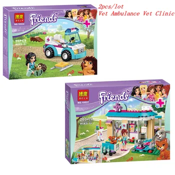 2 pcs/lot Friends Vet Clinic Vet Ambulance Building blocks Model Compatible 41085 41086 Friends For Girl Bricks Toys
2 pcs/lot Friends Vet Clinic Vet Ambulance Building blocks Model Compatible 41085 41086 Friends For Girl Bricks Toys