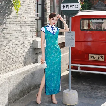 Chinese Traditional Cheongsam Hand-made Dished Cheongsam Printed Cheongsam Short-Sleeved Cheongsam Slender Show Cheongsam 5XL
Chinese Traditional Cheongsam Hand-made Dished Cheongsam Printed Cheongsam Short-Sleeved Cheongsam Slender Show Cheongsam 5XL