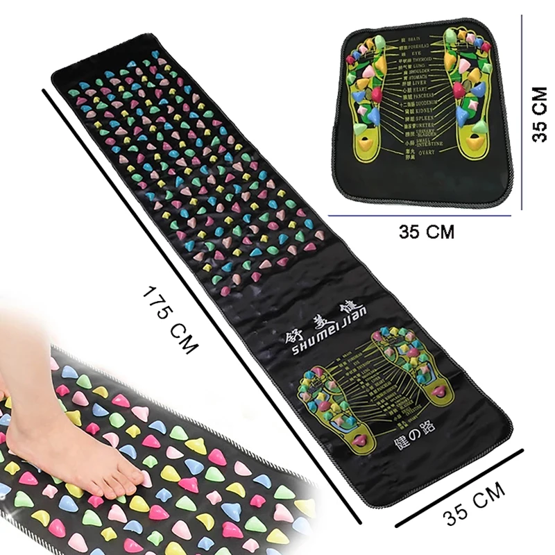 

Foot Massager Reflexology Walk Stone Acupressure Massage Relaxation Reduce Pressure Pain Relieve Foot Relax Care Mat