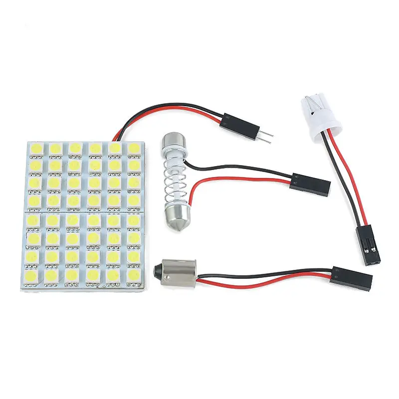 1pc 48 SMD Lamp Panel T10 Festoon Auto Dome BA9S PC 12V 5W Energy Saving Car Interior White Light Signal Lamps
1pc 48 SMD Lamp Panel T10 Festoon Auto Dome BA9S PC 12V 5W Energy Saving Car Interior White Light Signal Lamps