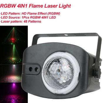 48 Patterns RGBW 4IN1 Stage Lights Voice Control Music LED DJ Disco Light Party Show Flame Laser Projector Lights Effect Lamp
48 Patterns RGBW 4IN1 Stage Lights Voice Control Music LED DJ Disco Light Party Show Flame Laser Projector Lights Effect Lamp