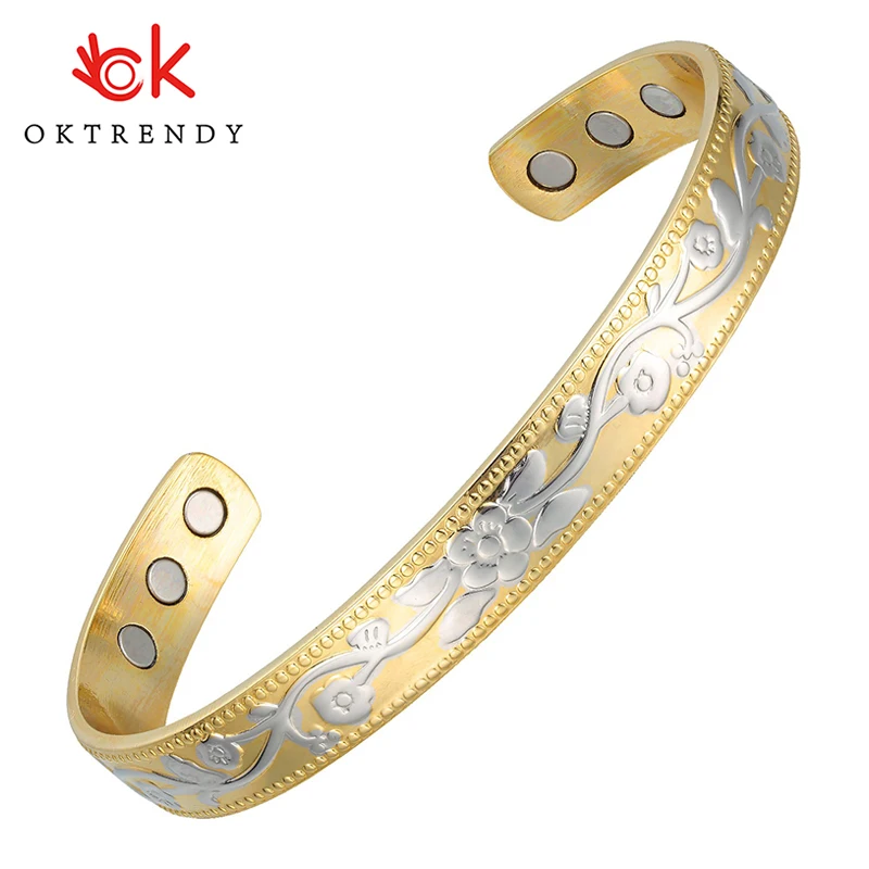 OKtrendy Gold Color Pure Copper Bracelet Magnet Therapy Bangle with Flower Carving Charm Bracelets & Bangles For Women Jewelry
OKtrendy Gold Color Pure Copper Bracelet Magnet Therapy Bangle with Flower Carving Charm Bracelets & Bangles For Women Jewelry