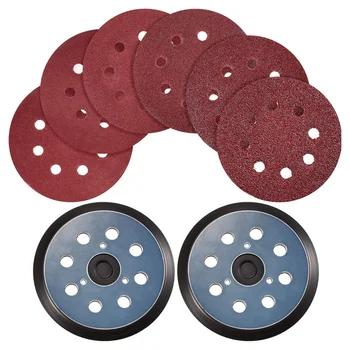2 Pieces Sander Pads Replaces 5 Inch 8 Hole Hook and Loop Trackal Sanding Pad with 30 Pieces Sanding Discs Sandpaper
2 Pieces Sander Pads Replaces 5 Inch 8 Hole Hook and Loop Trackal Sanding Pad with 30 Pieces Sanding Discs Sandpaper