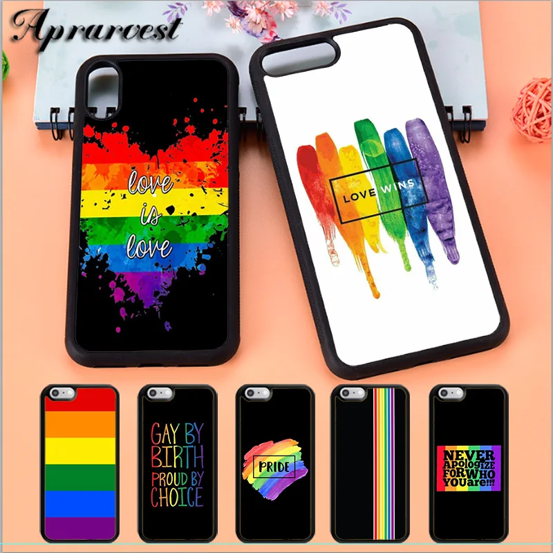 Aprarvest Gay Pride Flag LGBT чехол для телефона iPhone 5 5S SE 6 6S 7 8 PLUS X XS XR MAX 11 PRO | Мобильные