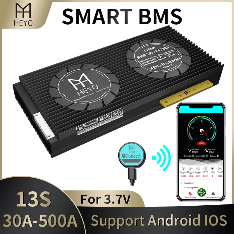 Литий ионный смарт bms 13S 48 в 30 А 3 7 а Bluetooth устройство RS485 CAN NTC UART Номинальный для