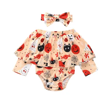 KLV 2020 winter Fashion baby girl clothes Newborn Baby Girls Off Shoulder Halloween Cartoon Ruffles Romper Bodysuit baby clothes
KLV 2020 winter Fashion baby girl clothes Newborn Baby Girls Off Shoulder Halloween Cartoon Ruffles Romper Bodysuit baby clothes