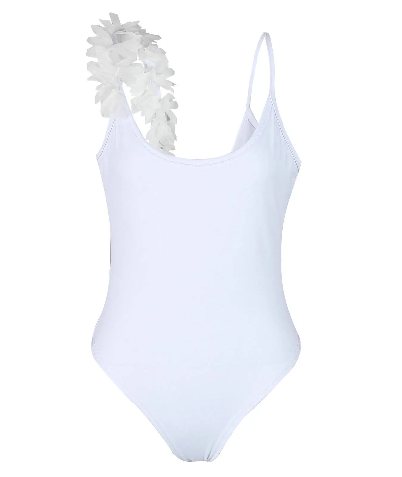 white flower swimsuit