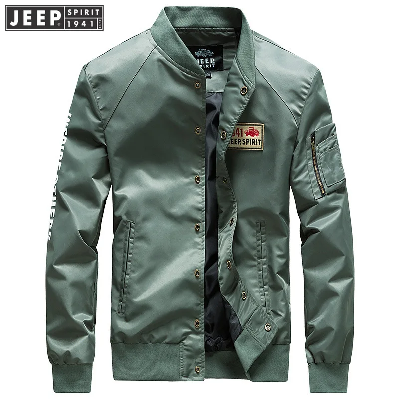 JEEP SPIRIT New Arrival Autumn Jacket Men Fashion Baseball Jacket Single Breasted M-XXXL Casual Bomber Jacket And Coat Men 
JEEP SPIRIT New Arrival Autumn Jacket Men Fashion Baseball Jacket Single Breasted M-XXXL Casual Bomber Jacket And Coat Men