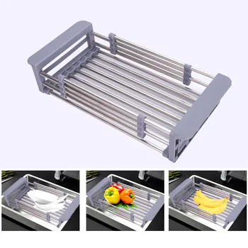 Kitchen Home Sink Strainer Basket Stainless Steel Sink Drain Rack Washbasin Vegetable Basket Retractable Filte Sink Protector
Kitchen Home Sink Strainer Basket Stainless Steel Sink Drain Rack Washbasin Vegetable Basket Retractable Filte Sink Protector