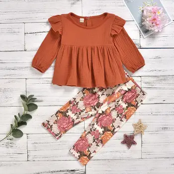 Cute Baby Girls 12M-5T Spring long sleeve Dress + Floral Pant 2pcs Clothes set Children outfits
Cute Baby Girls 12M-5T Spring long sleeve Dress + Floral Pant 2pcs Clothes set Children outfits