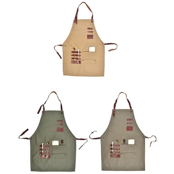 Women Men Hairdresser Apron Cotton Bib Aprons Kitchen with Leather Straps Adult Apron for Work Barber Chef Drawing 
Women Men Hairdresser Apron Cotton Bib Aprons Kitchen with Leather Straps Adult Apron for Work Barber Chef Drawing