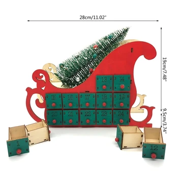 Christmas Sleigh Tree Wooden Advent Calendar Countdown LED Party Decor 24 Drawer
Christmas Sleigh Tree Wooden Advent Calendar Countdown LED Party Decor 24 Drawer