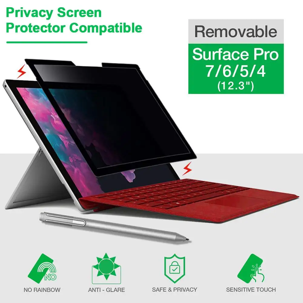 Privacy Screen Protector Protective Anti-spy Film Removable Privacy Screen Filter For Microsoft Surface Pro 7 6 5 4
Privacy Screen Protector Protective Anti-spy Film Removable Privacy Screen Filter For Microsoft Surface Pro 7 6 5 4