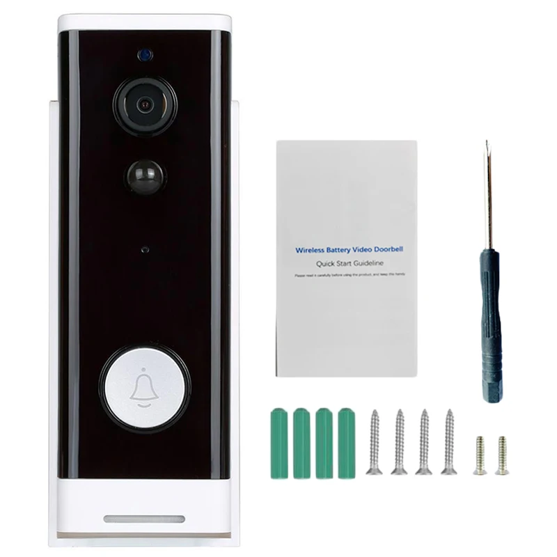 720P Wireless Doorbell Camera Wifi Video Two-Way Intercom App Remote Monitoring Alarm Voice Monitor
720P Wireless Doorbell Camera Wifi Video Two-Way Intercom App Remote Monitoring Alarm Voice Monitor