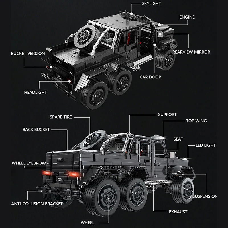 Technische Auto Lkw Spielzeug Fur Jungen Klassische Suv 1 8 Bausteine Stadt Gelandewagen Steine Padagogisches Spielzeug Fur Kinder Geschenk Blocks Aliexpress
