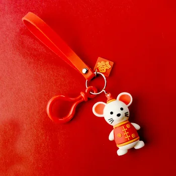 Cute Mouse Keychain New Year of Rat Key Chain Keyring with Cartoon PVC Mouse Doll Pendant Mascot for 2020 Spring Festival Gifts
Cute Mouse Keychain New Year of Rat Key Chain Keyring with Cartoon PVC Mouse Doll Pendant Mascot for 2020 Spring Festival Gifts