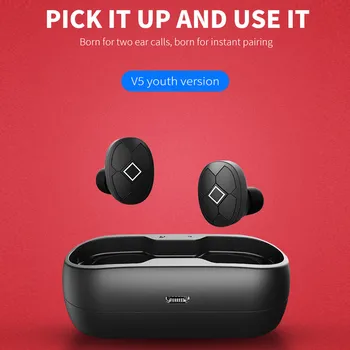 V5 TWS Bluetooth 5.0 Wireless Earphone Noise Cancelling Gaming Sports Headset Stereo With Microphone Charge Box For Smart Phone
V5 TWS Bluetooth 5.0 Wireless Earphone Noise Cancelling Gaming Sports Headset Stereo With Microphone Charge Box For Smart Phone