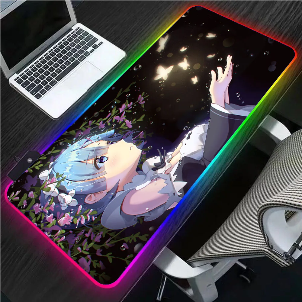 Rem Re Zero Anime Girl RGB Gaming Mouse Pad Large Computer Mouse Pad XXL Gamers LED Backlit Muse Pad Carpet Keyboard Gaming Desk
Rem Re Zero Anime Girl RGB Gaming Mouse Pad Large Computer Mouse Pad XXL Gamers LED Backlit Muse Pad Carpet Keyboard Gaming Desk