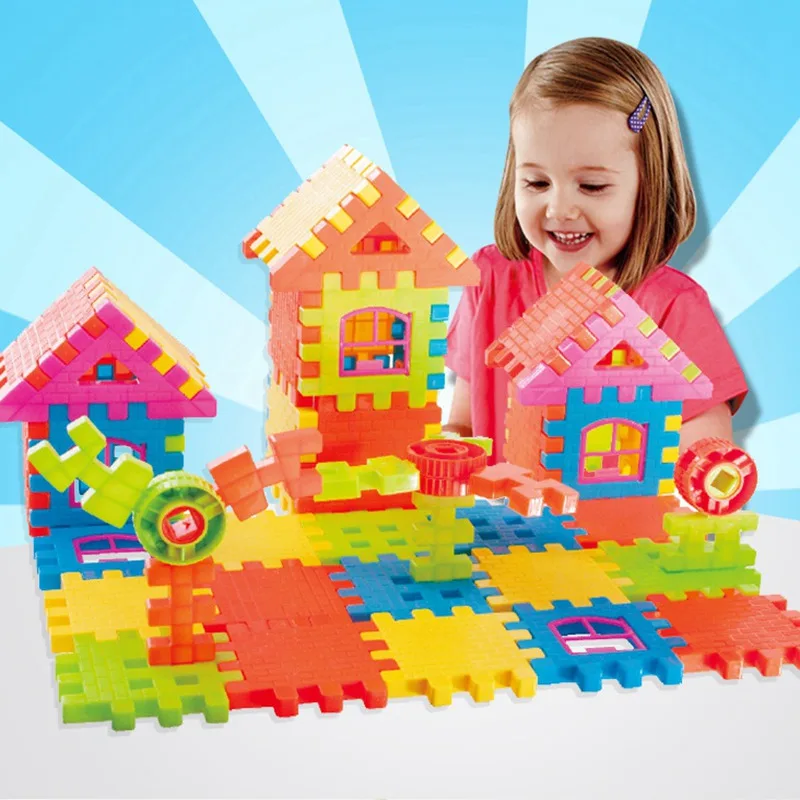 108PCS Building Blocks DIY Creative Bricks Building Bricks Plastic Assembly Accessories Building Blocks Toys 
108PCS Building Blocks DIY Creative Bricks Building Bricks Plastic Assembly Accessories Building Blocks Toys