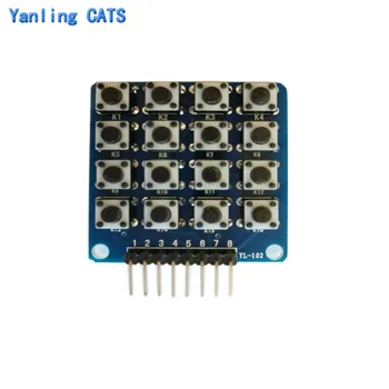 4x4 4*4 Matrix 16 Keys Button Keypad Keyboard Module 8pin Mcu for arduino Diy Kit 1PCS YL-102
4x4 4*4 Matrix 16 Keys Button Keypad Keyboard Module 8pin Mcu for arduino Diy Kit 1PCS YL-102