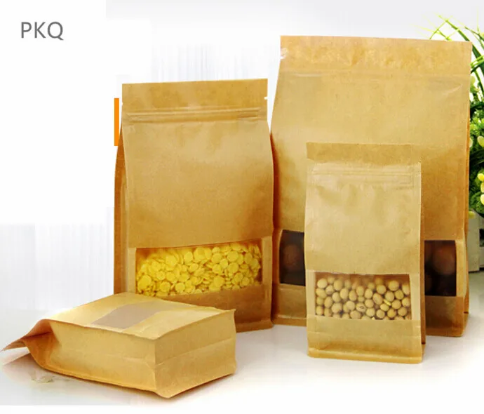 Big Capability Stand up Kraft Paper Food Packaging Bag, Clear Window Zip Lock Wide Bottom Pouch for Food Nuts Cookie Candy Tea
Big Capability Stand up Kraft Paper Food Packaging Bag, Clear Window Zip Lock Wide Bottom Pouch for Food Nuts Cookie Candy Tea