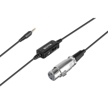 BOYA BY-BCA6 XLR to 3.5mm TRRS Adapter Cable Microphone Audio Gain Output Splitter Headphone Monitor for Smartphone 6 Meters
BOYA BY-BCA6 XLR to 3.5mm TRRS Adapter Cable Microphone Audio Gain Output Splitter Headphone Monitor for Smartphone 6 Meters