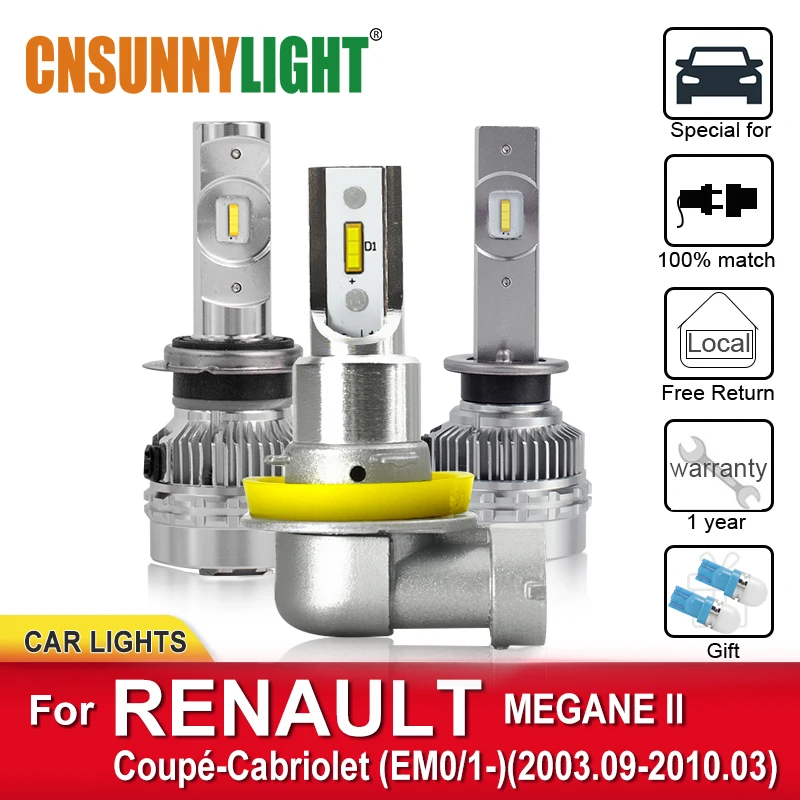 CNSUNNYLIGHT LED Auto Headlight Bulbs For RENAULT MEGANE II Coupe-Cabriolet EM0/1 2003-2010 Foglamp Bulb Headlamp Led Car Lights
CNSUNNYLIGHT LED Auto Headlight Bulbs For RENAULT MEGANE II Coupe-Cabriolet EM0/1 2003-2010 Foglamp Bulb Headlamp Led Car Lights