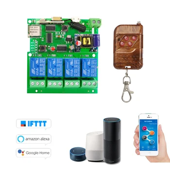 eWeLink 433Mhz Smart Remote Control Wireless Switch Universal Module 4ch AC85-220V Wifi Switch APP Control for Alexa Google Home
eWeLink 433Mhz Smart Remote Control Wireless Switch Universal Module 4ch AC85-220V Wifi Switch APP Control for Alexa Google Home