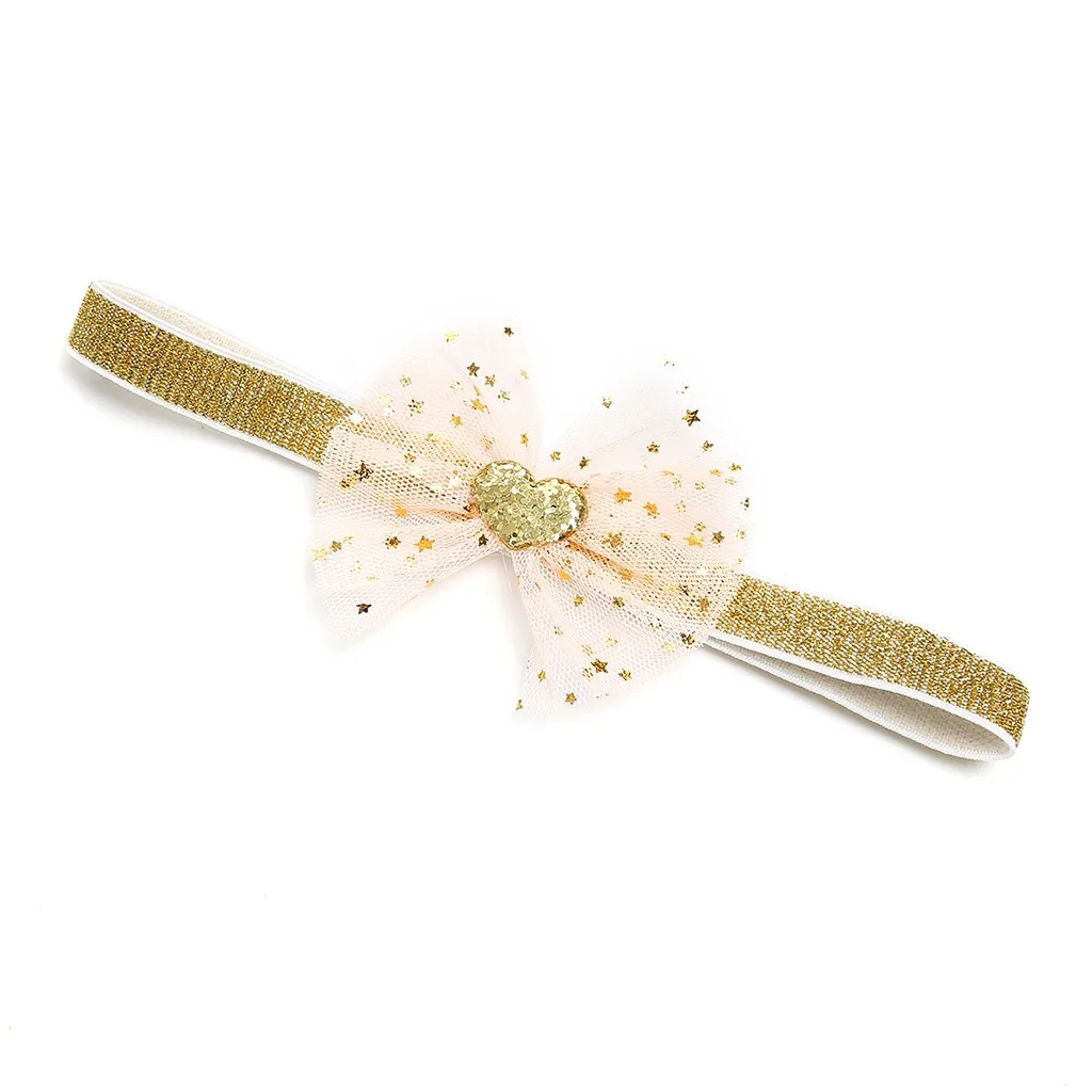 baby girl headband Infant hair accessoriesBaby bow net yarn headband hair band Toddlers bandage Ribbon newborn headwrap