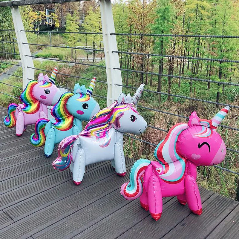 1 Pcs 3D DIY Cute Rainbow Unicorn Foil Balloons Pink Blue Purple Unicorn Stand Balloons Wedding Birthday Party Decor Kids Toys
1 Pcs 3D DIY Cute Rainbow Unicorn Foil Balloons Pink Blue Purple Unicorn Stand Balloons Wedding Birthday Party Decor Kids Toys