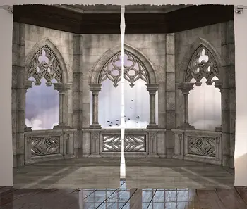Gothic Curtains Medieval Stone Balcony Graphic Design Mystic Middle Age Story Living Room Bedroom Window Curtain Lilac Green
Gothic Curtains Medieval Stone Balcony Graphic Design Mystic Middle Age Story Living Room Bedroom Window Curtain Lilac Green