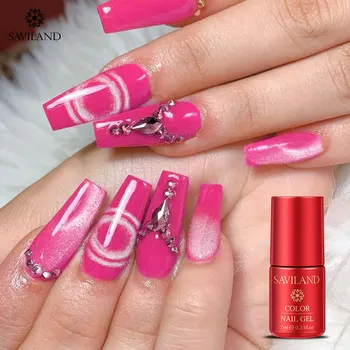 SAVILAND 9D Cat Sliver Eye Gel Nail Gel DIY Magnet Illusion UV With Top Base Coat Black Gel Nail Art Gel Nail Art Design Tools
SAVILAND 9D Cat Sliver Eye Gel Nail Gel DIY Magnet Illusion UV With Top Base Coat Black Gel Nail Art Gel Nail Art Design Tools