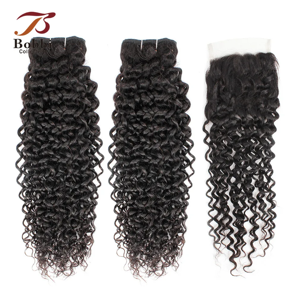 BOBBI COLLECTION Jerry Curly 2/3 Bundles With Closure Brazilian Human Hair Weave Natural Color Non-Remy Hair Extensions
BOBBI COLLECTION Jerry Curly 2/3 Bundles With Closure Brazilian Human Hair Weave Natural Color Non-Remy Hair Extensions