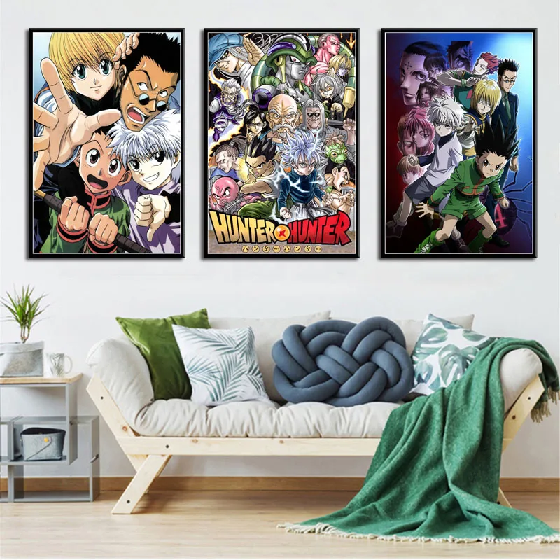 Hunter x Hunter Classic Japan Anime Movie Art Painting Silk Canvas Poster Wall Home Decor