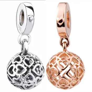 925 Sterling Silver Bead Charm Rose & Silver Harmonious Hearts Filigree Pattern Pendant Beads Fit Pandora Bracelet Diy Jewelry
925 Sterling Silver Bead Charm Rose & Silver Harmonious Hearts Filigree Pattern Pendant Beads Fit Pandora Bracelet Diy Jewelry