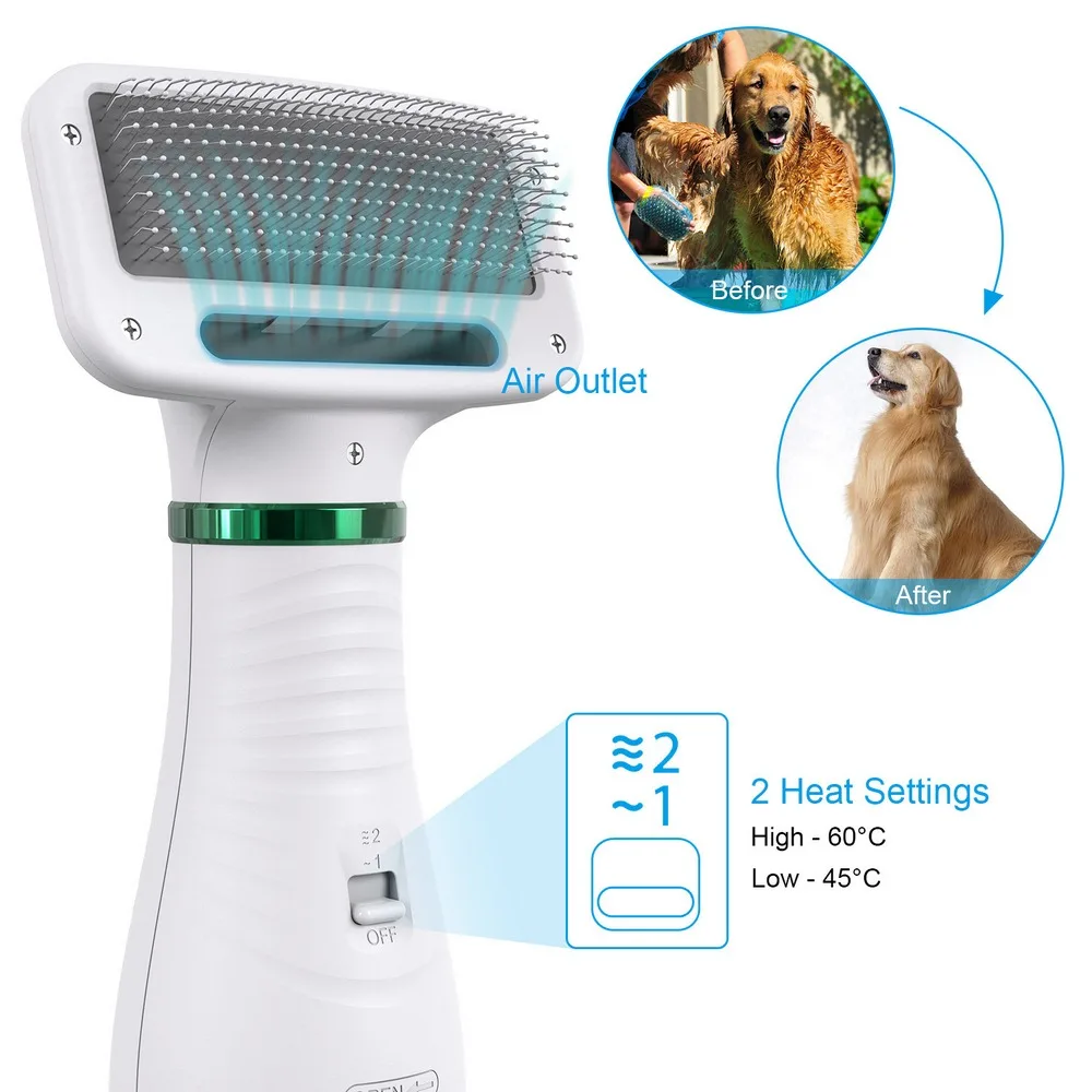 2 In 1 Pet Dogs Adjustable Dog Hair Dryer Low Noise Temperature Cat and Dog with Hair Dryer Brush Suitable for Small Pet Dogs
2 In 1 Pet Dogs Adjustable Dog Hair Dryer Low Noise Temperature Cat and Dog with Hair Dryer Brush Suitable for Small Pet Dogs