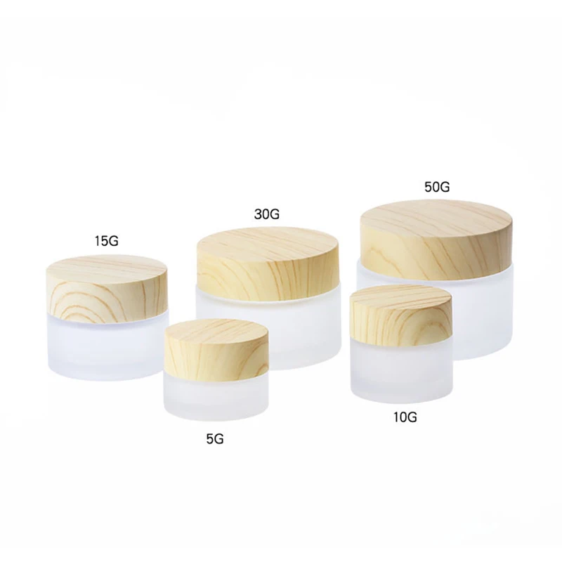 Cheap Price 5g 10g 15g 30g 50g 100g Frosted Clear Empty Cosmetic Jars Makeup Cream Face Refillable Containers With Bamboo Cap
Cheap Price 5g 10g 15g 30g 50g 100g Frosted Clear Empty Cosmetic Jars Makeup Cream Face Refillable Containers With Bamboo Cap
