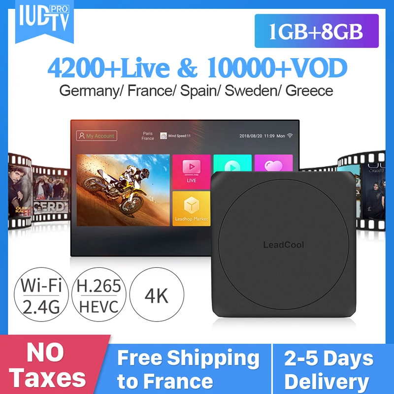 Leadcool W IPTV France Italy Sweden Android box 4K IUDTV PRO 1 Year Code IPTV Spain India Arabic Belgium Leadcool Greek IP TV
Leadcool W IPTV France Italy Sweden Android box 4K IUDTV PRO 1 Year Code IPTV Spain India Arabic Belgium Leadcool Greek IP TV