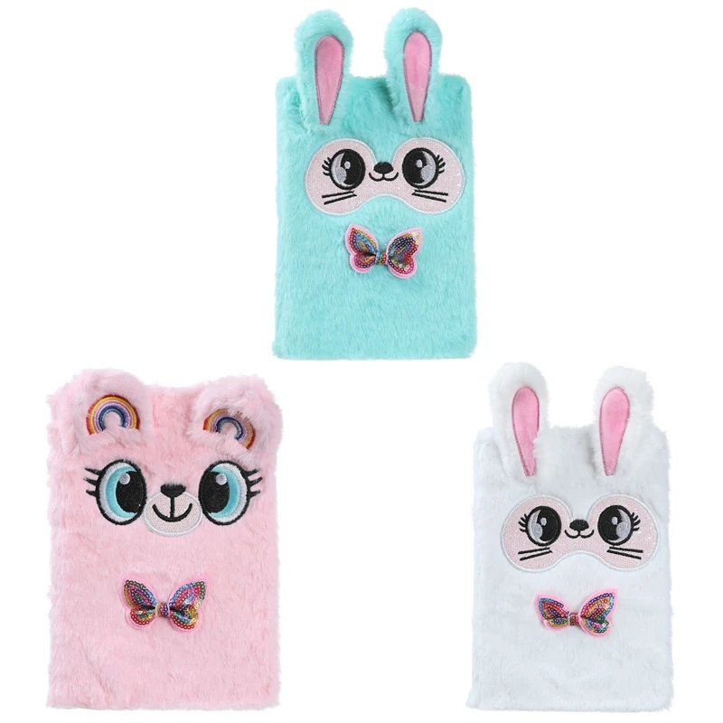 Plush Cover Notebook Cute Rabbit Tie Notepad Glitter Secret Journal Diary Book With Cartoon Pattern Suit Girl Child Writing Book
Plush Cover Notebook Cute Rabbit Tie Notepad Glitter Secret Journal Diary Book With Cartoon Pattern Suit Girl Child Writing Book