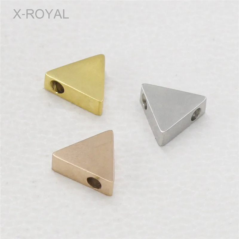 X-ROYAL 10Pcs/lot Stainless Steel Double-sided Mirror Polishing Loose Beads 9*8mm Triangle Shape Double Hole DIY Metal Bulk Bead
X-ROYAL 10Pcs/lot Stainless Steel Double-sided Mirror Polishing Loose Beads 9*8mm Triangle Shape Double Hole DIY Metal Bulk Bead