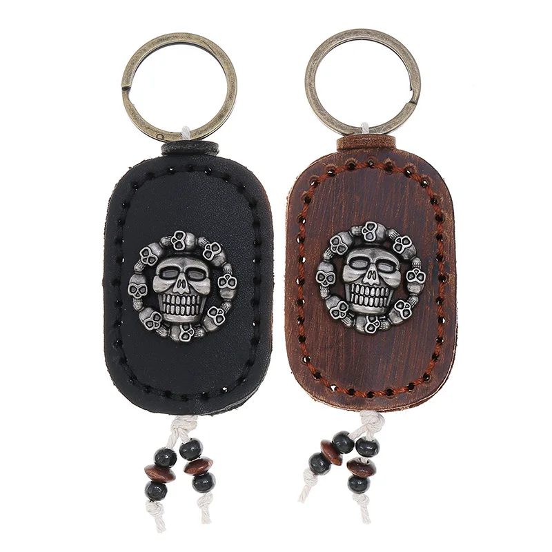 Genuine Leather Keychain Car Keys Ring Women Men Handmade Vintage Punk Alloy Skull Handbags Accessories 
Genuine Leather Keychain Car Keys Ring Women Men Handmade Vintage Punk Alloy Skull Handbags Accessories
