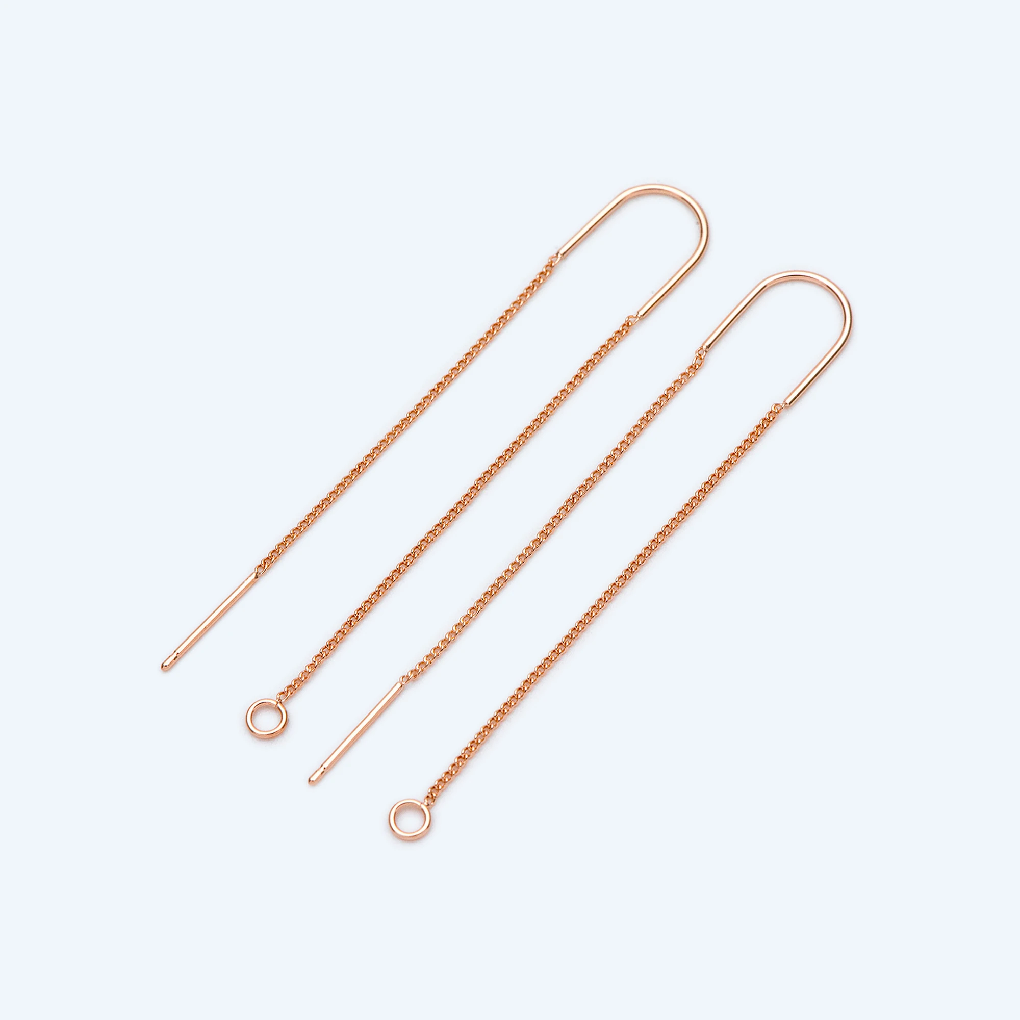 10pcs Rose Gold Ear Threader Earrings, Earwire Thread with Jump Ring, Earring Findings, For DIY Jewelry Making (GB-361-3)
10pcs Rose Gold Ear Threader Earrings, Earwire Thread with Jump Ring, Earring Findings, For DIY Jewelry Making (GB-361-3)