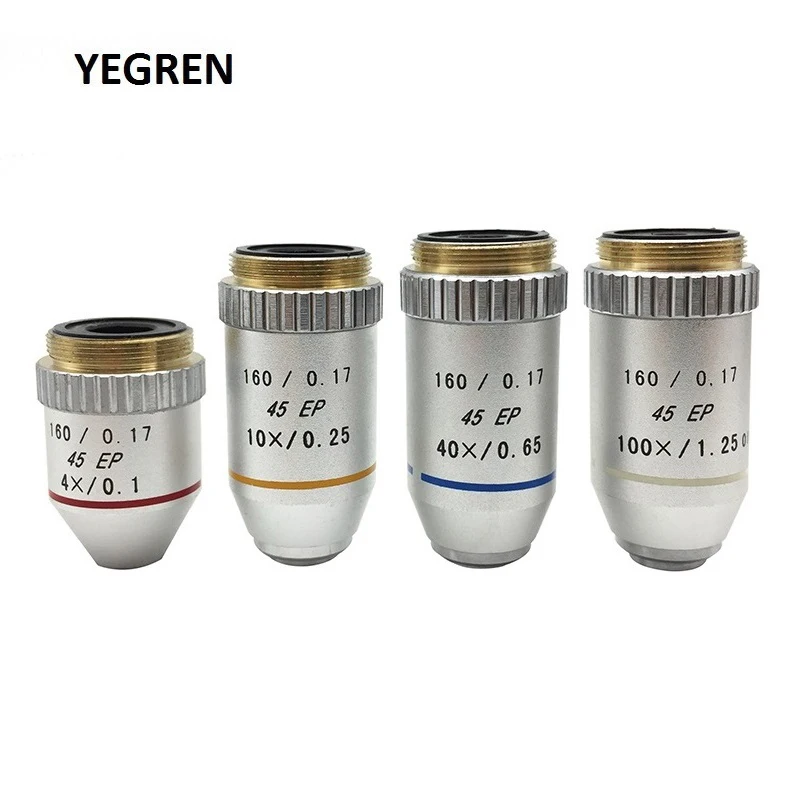 4X/10X/20X/40X/60X/100X Semi-plan Achromatic Objective Lens 195 mm Conjugate Distance for Biological Microscope 160/0.17 45EP
4X/10X/20X/40X/60X/100X Semi-plan Achromatic Objective Lens 195 mm Conjugate Distance for Biological Microscope 160/0.17 45EP