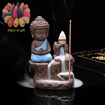 Little Monk Backflow Incense Burner Small Buddha Censer Alpine Flowing Water Purple Sand Incense Holders Creative Home Decor
Little Monk Backflow Incense Burner Small Buddha Censer Alpine Flowing Water Purple Sand Incense Holders Creative Home Decor
